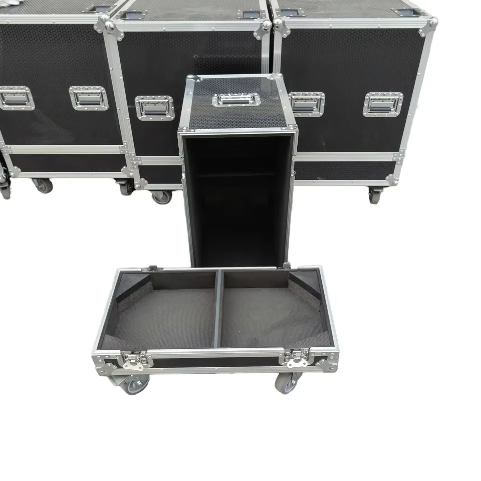 2 In 1 Heavy Duty Flight Case for 10 Inch Speaker Road Box with Wheels Professional Audio Protection Touring Equipment Pro