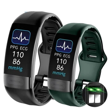 Spitze! P11 Plus EKG + PPG Smart Armband Blutdruck Herzfrequenz Monitor Band Fitness Tracker Schrittzähler Wasserdichte Sport Smartband