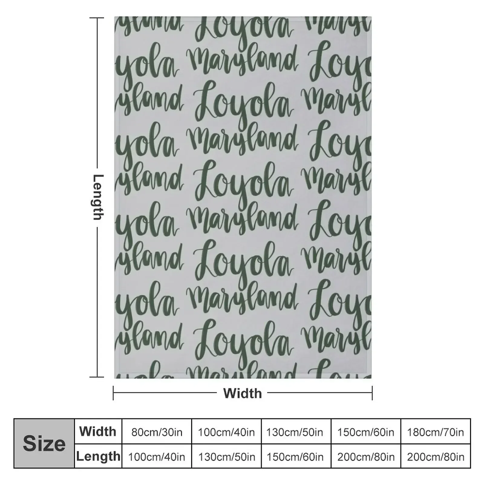 Loyola Maryland lettered Throw Blanket Summer Beddings Thermals For Travel Blankets