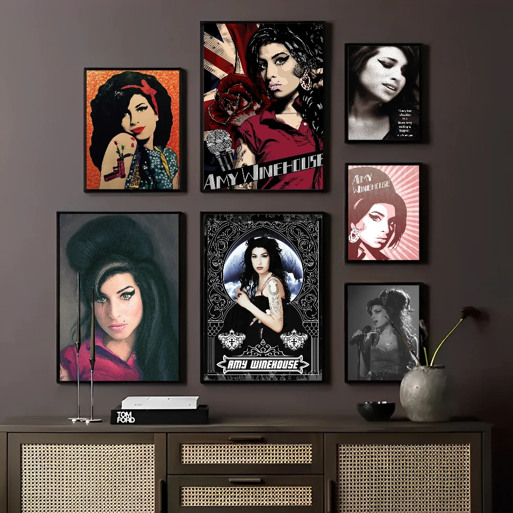 

Beauty Woman Amy Winehouse Classic Vintage Posters Vintage Room Home Bar Cafe Decor Nordic Home Decor