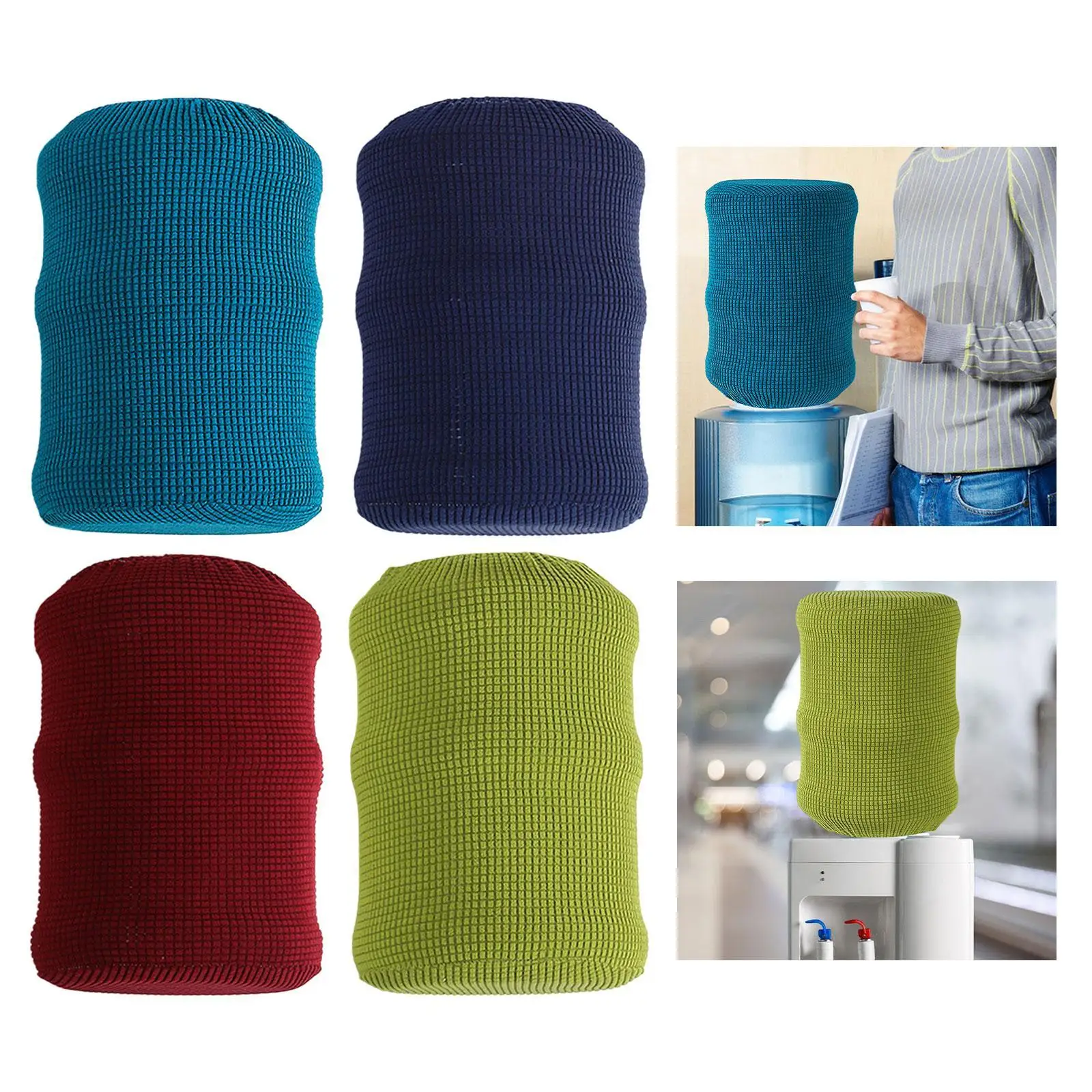 5 Gallon Water Bottle Cover Sun Protection Stretch Cloth Dustproof for Office Kitchen Dispenser