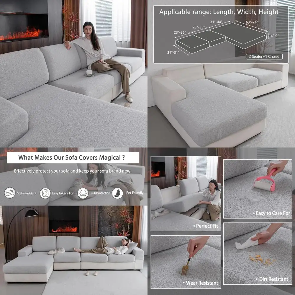 

Эластичные чехлы для диванов — мягкие моющиеся секционные чехлы для диванов, универсальная защита для мебели с износостойкостью