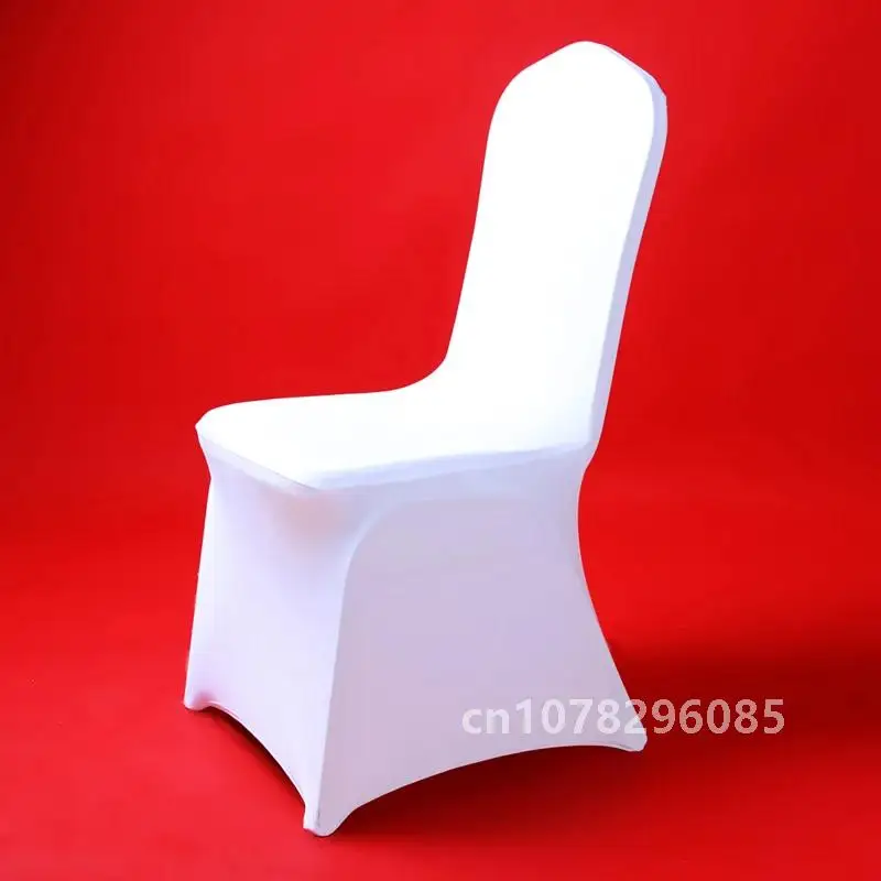 

10/20pcs Spandex White Wedding Chair Cover For Hotel Banquet Dining Party Office Chair Slipcover