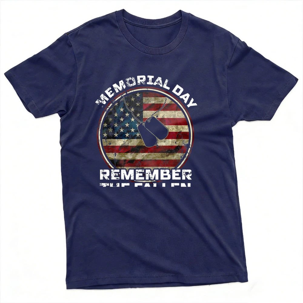 Memorial Day Remember The Fallen Us Vintage Veteran Military T-Shirt Unisex Summer Tops Short Sleeved Ropa Hombre Tops