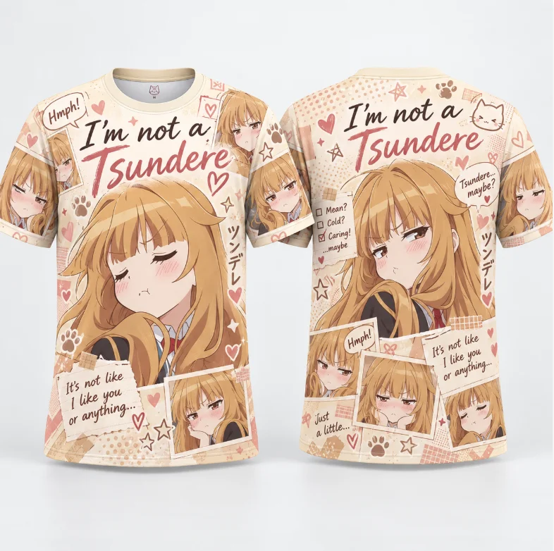 Mao Amatsuka Unisex Kawaii Anime Meme Graphic T-Shirt, Harajuku Aesthetic Casual Cartoon Character Tops for Men Women