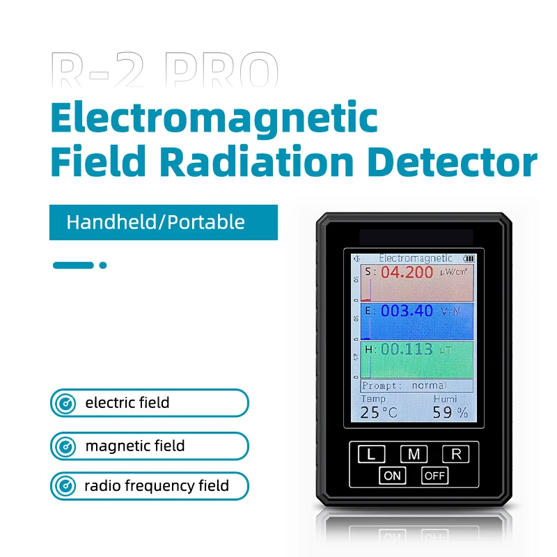 Handheld Radiation Monitor XR-2 PRO Portable EMF Tester Electromagnetic Field Detector & Dosimeter - On-the-Go Radiation Checker