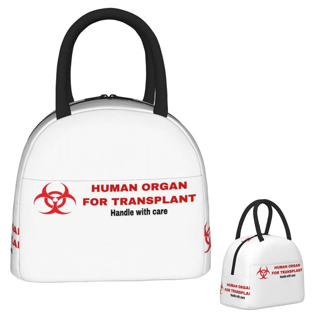 

Funny Human Organ For Transplant Insulated Lunch Bag for Women Children Portable Food Boxes Thermal Lunch Box Tote