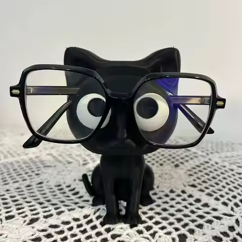 3D Printed Cat Glasses Frame-cute Plastic Desktop Storage Box with Glasses Frame, Home Decoration &amp; Holiday Gift Storage Box