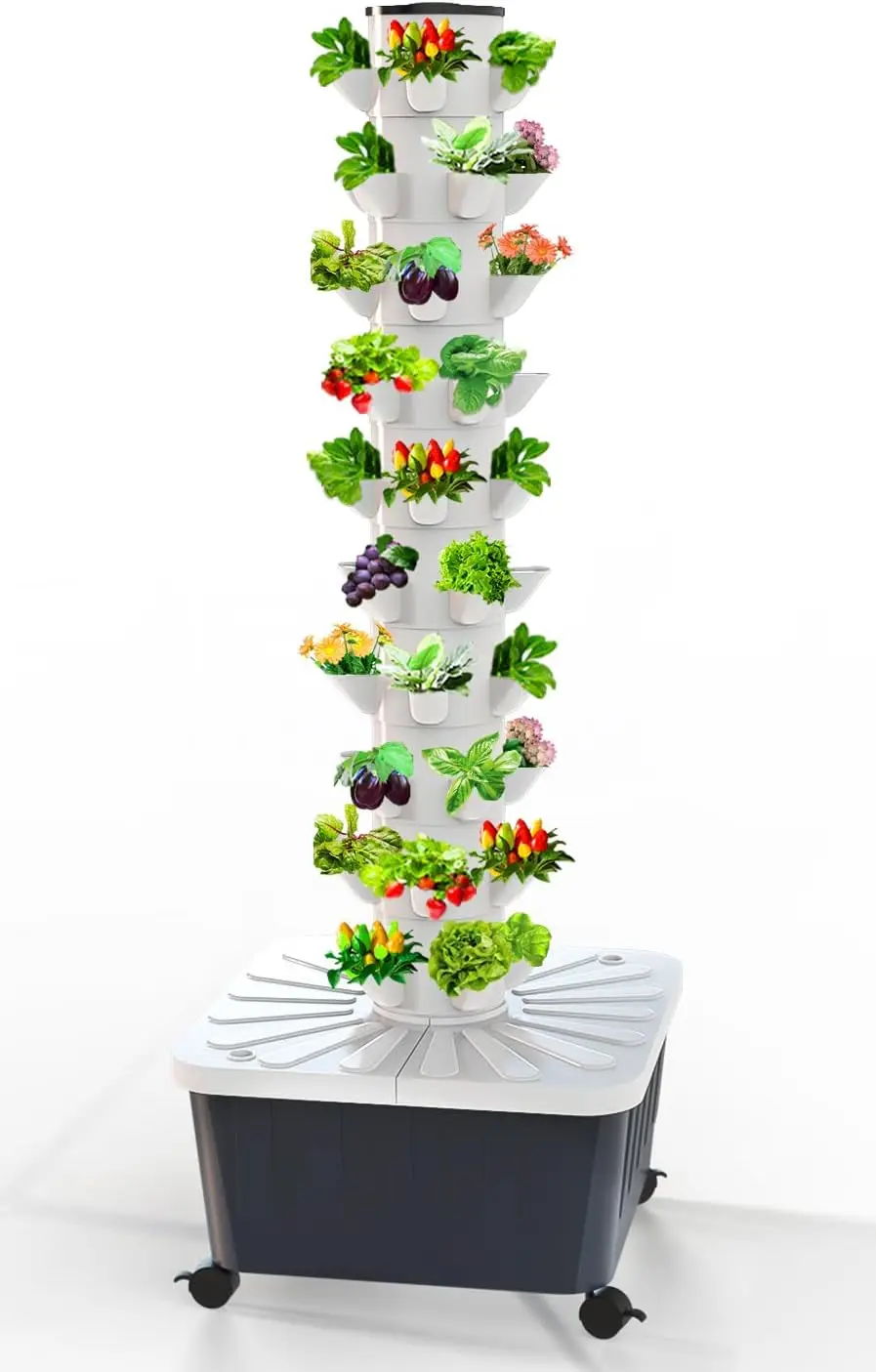 

Sjzx Hydroponic Growing System(No Seedlings Included) | 50-Plant Hydroponic System | Outdoor Indoor Vertical Garden