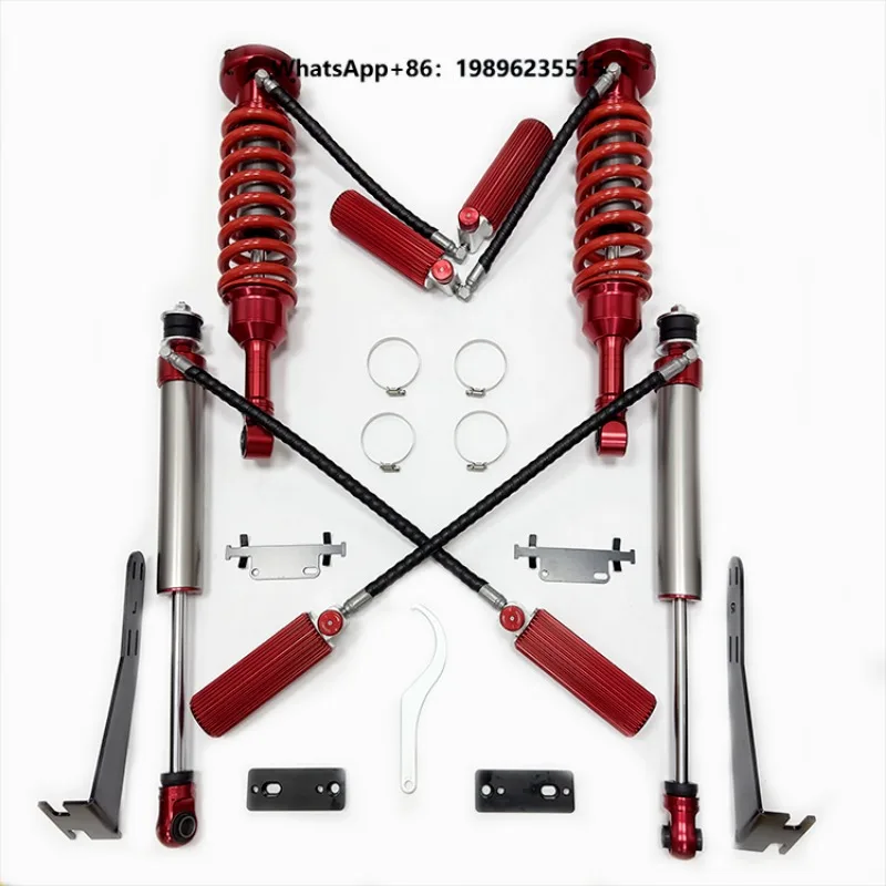 Red 2-inch Front Rear 2.5" Bore Adjustable Compression High Quality Shock Absorbers