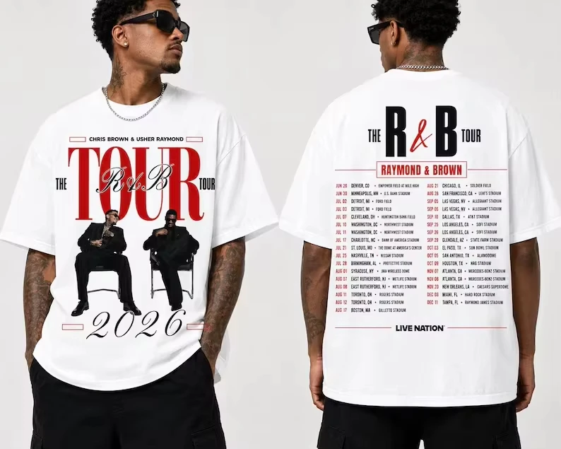 2026 Neues Chris Brown R&B Tour Themen-Herren-Sommer-Cartoon-T-Shirt, Luxuriöses Street-Style Konzert-T-Shirt, Y2K-Stil – Detail 6