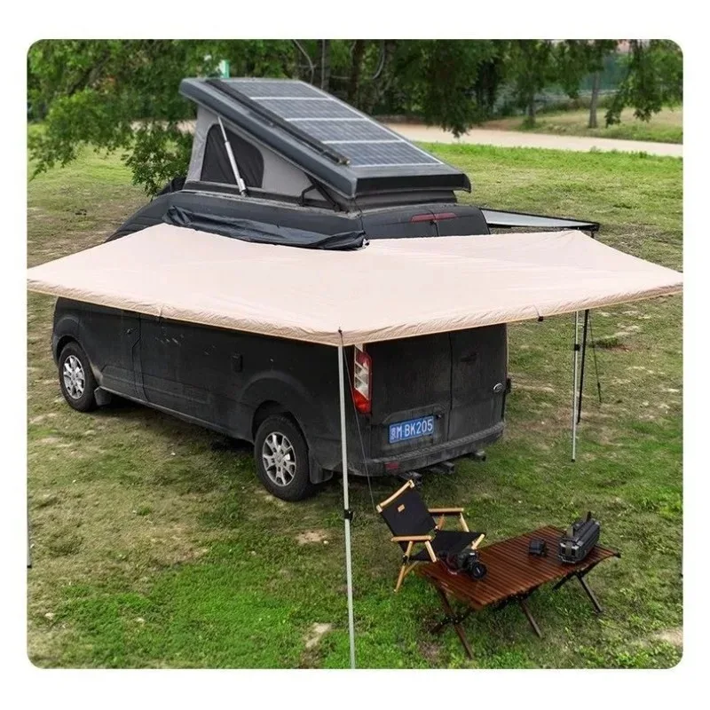 

270-degree Circular Tent for Outdoor Camping, Camping in The Wild, Portable Car-side Sunshade Tent, Car-top Side Tent