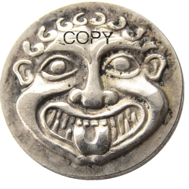 G(21)Greek Silver Coin, THRACE AR Tetradrachm gorgona Silver Plated Copy Coin