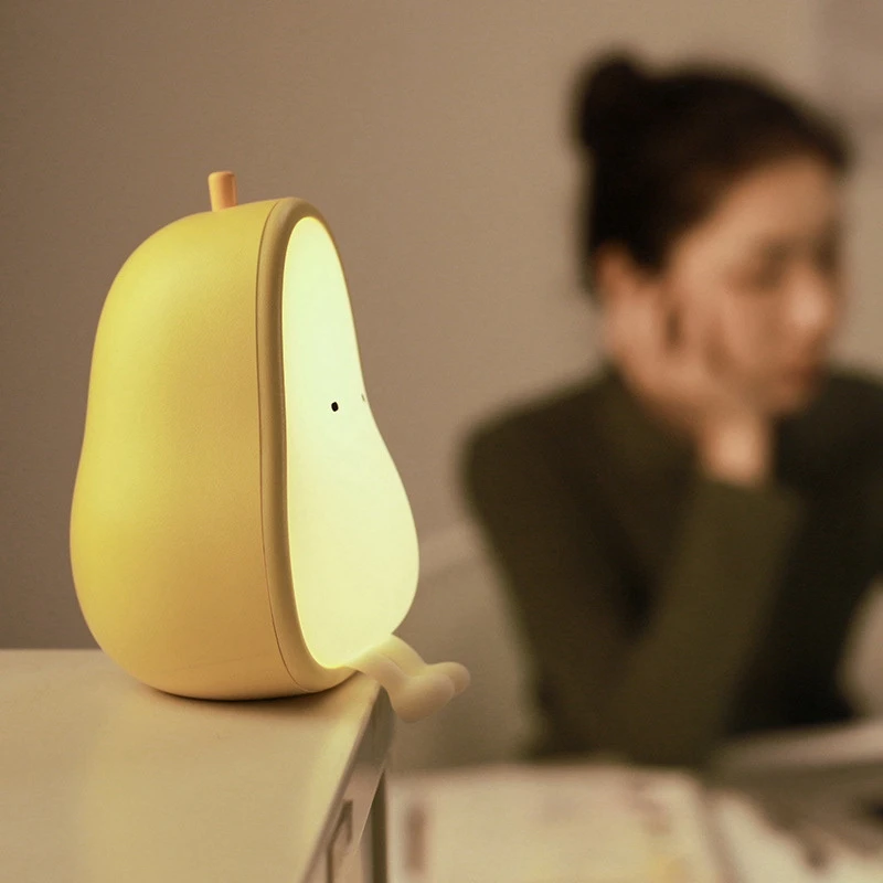Veilleuse LED en forme de formage, lampe de nuit en silicone, aste par USB, décoration de chambre d'enfant, lampe de bureau mignonne