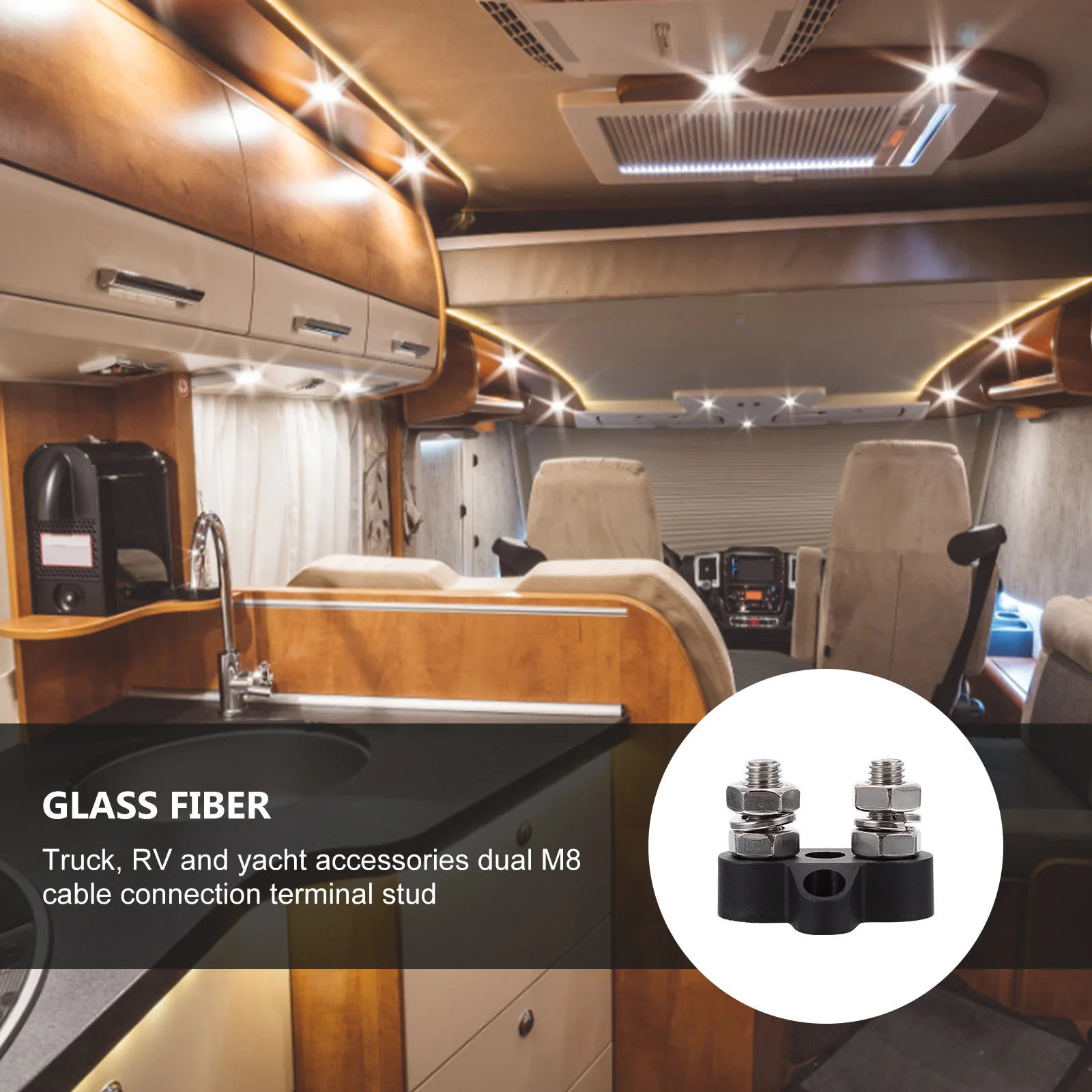 

Junction Terminal Block Heavy Duty Bus Bar Distribution Block for Car Boat Rv Durable Creative Tidy Wiring Organizer