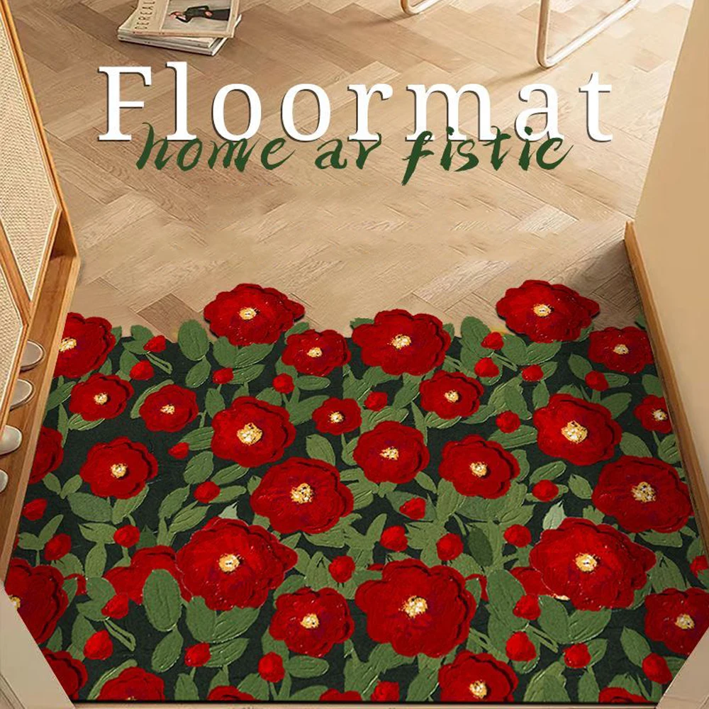 

Diatom Mud Oil Painting Door Mat Absorbent Quick Dry Floor Mat Home Bathroom Kitchen Dirt Resistant And Easy To Clean Carpet