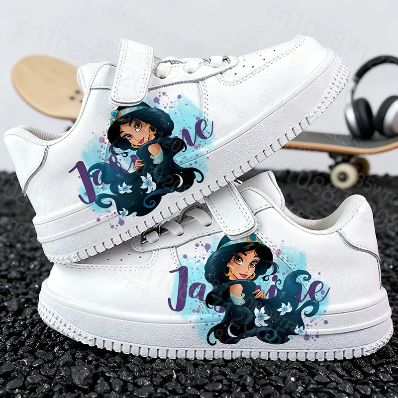 

New Hot Selling Jasmine Princess Children shoes girls PU leather soft sole durable Parent child shoes woman