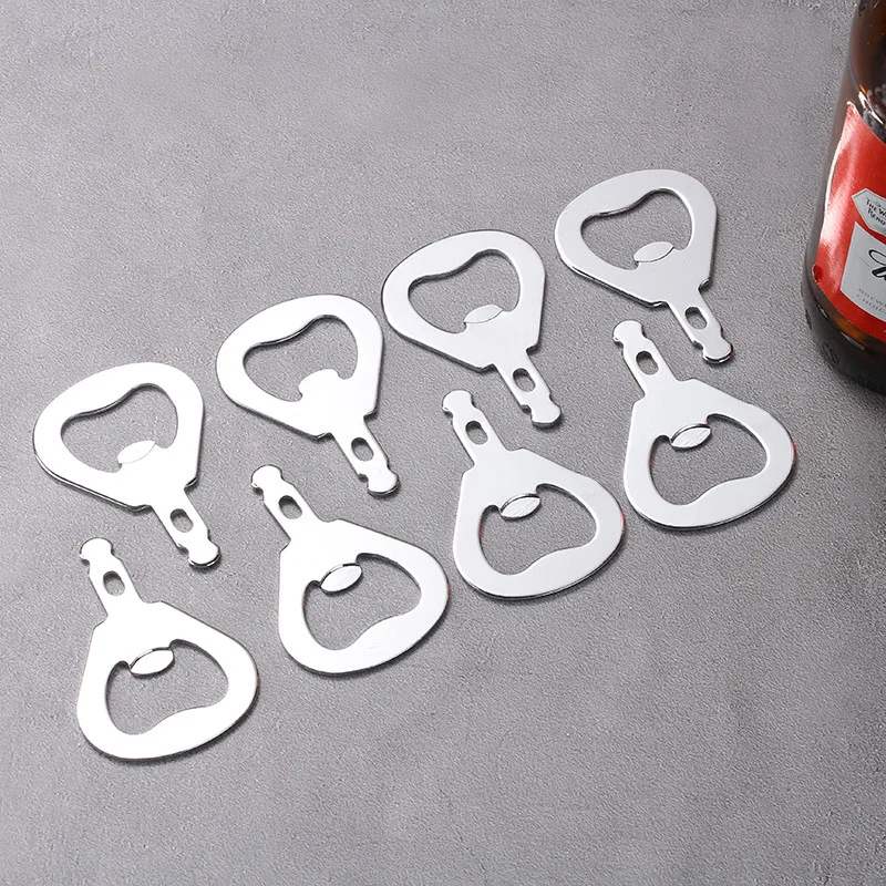 1 PC Stainless Steel DIY Bottle Opener Inserts Kit, Flat Metal Beer Opener Hardware, Handmade Project Craft