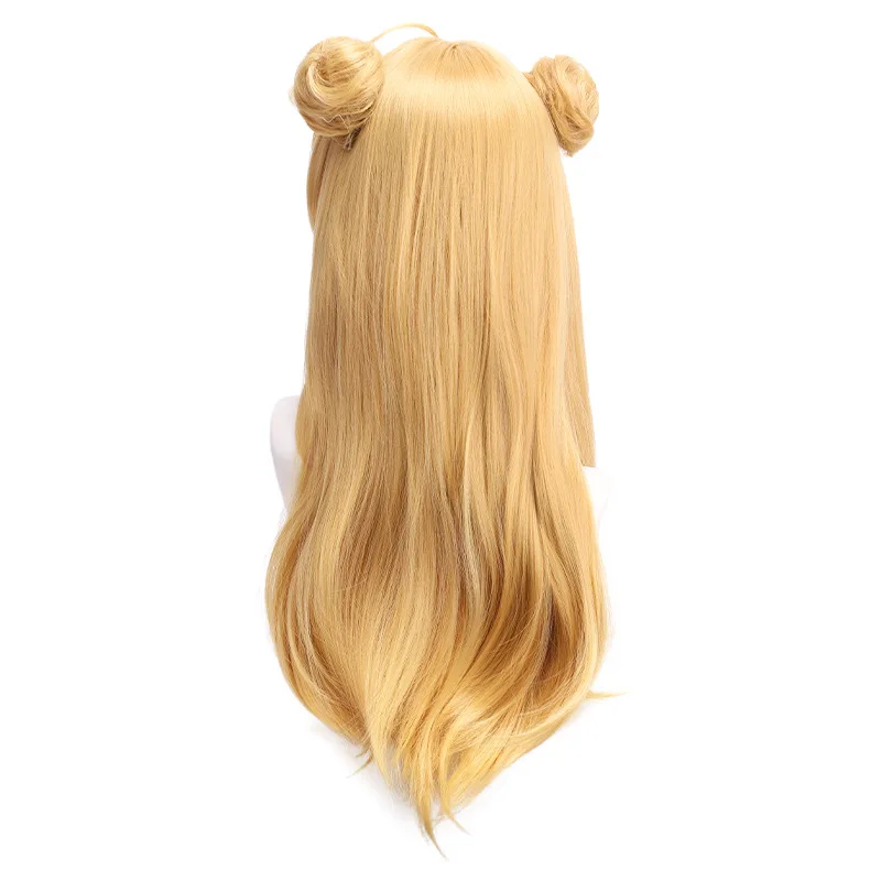 شعر مستعار اصطناعي فضفاض مموج كعكة مزدوجة شعر تنكري للنساء حفلة كرنفال الهالوين زي ألياف مقاومة للحرارة #4