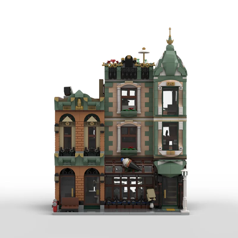 2904 stücke MOC Stadt Platz Kommerziellen Gebäude Modulare Modell Blöcke Montieren DIY Kreative Weihnachten Geschenk Idee Bildung Spielzeug Kinder