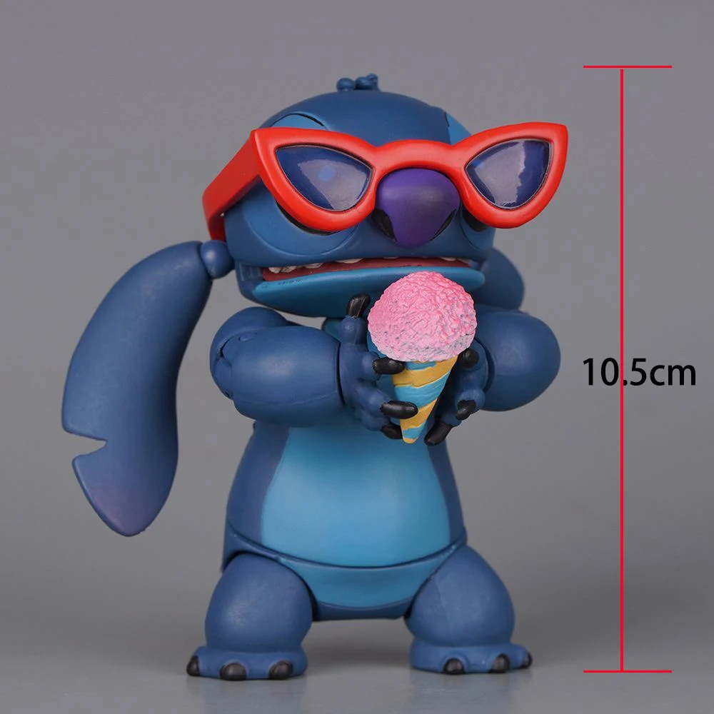 10.5cm Carton Figures  Stitch Experiment 626 Movable Action Figure Statue Model Doll Collection Toys Gifts