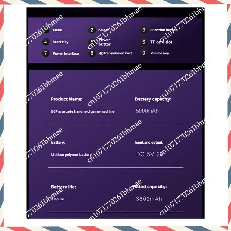 

-A21Z E6plus Handheld Rk3566 Dual-System Game Machine 5.0 Hd Ips Big Screen With Touch Hd Big Screen Supports Wifi Projection A