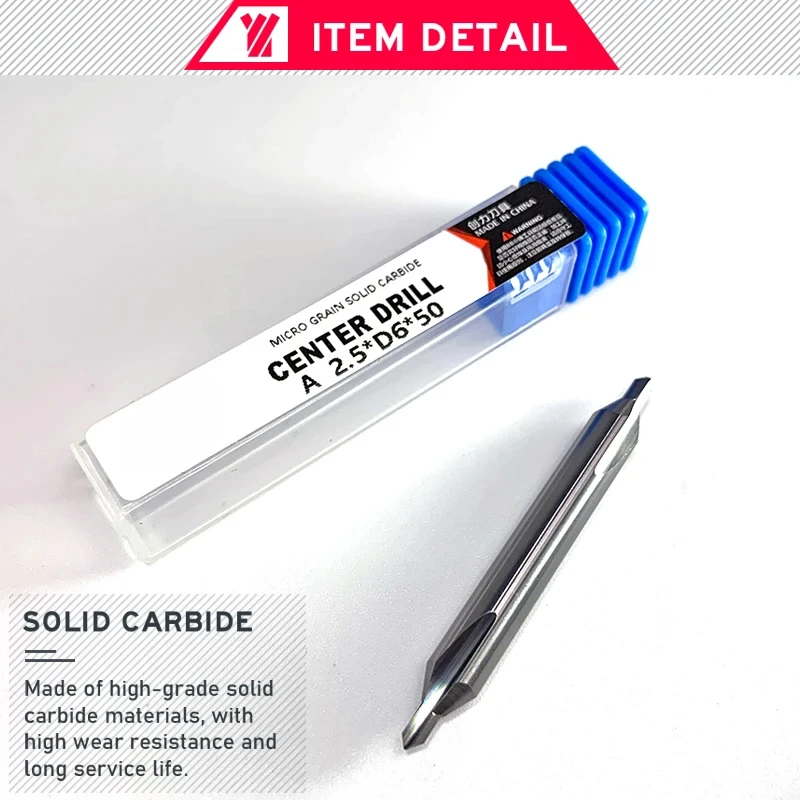 SIQI-broca central de carburo y HSS Co M35, broca de torno de chaflán avellanado, diámetro de forma 1 1,5 1,6 2 3,15 4 5 6 para Metal y aluminio