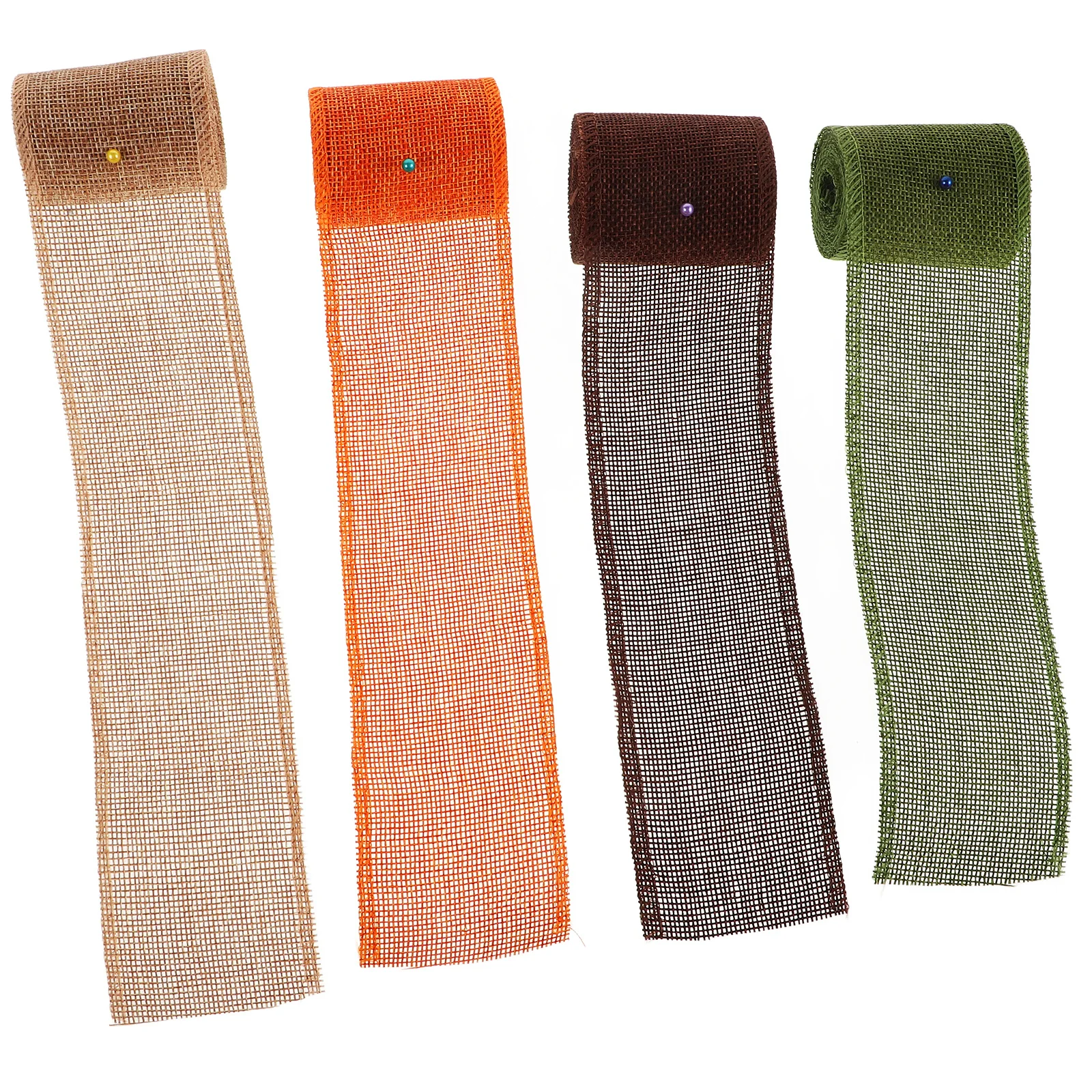 4 قطعة 4 لفات لتقوم بها بنفسك شريط كتان-دوي الزخرفية الحرفية حفل زفاف هدية التفاف شرائط الخيش اليدوية الإكسسوارات