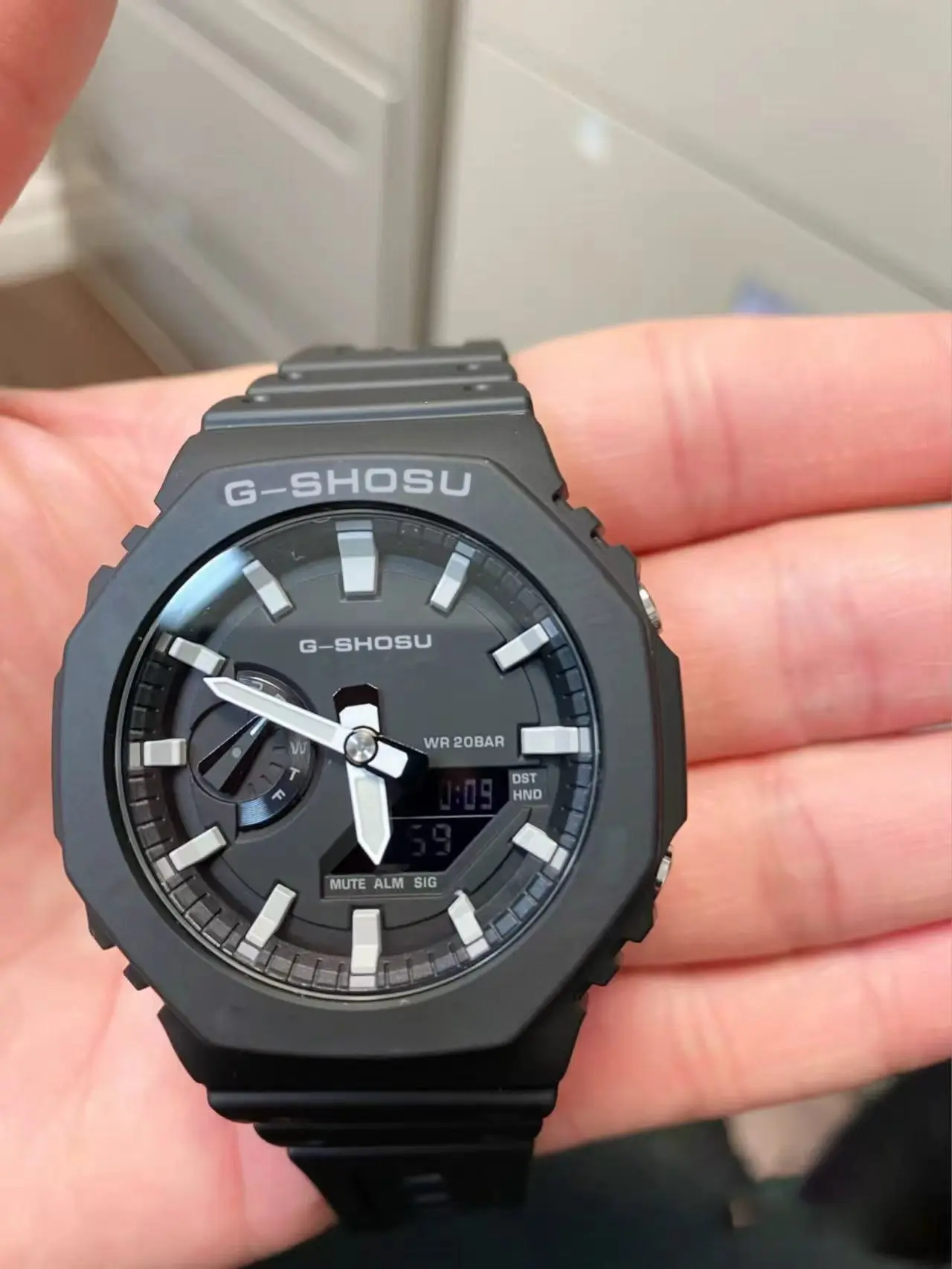 Unisex Digital Electronic Unisex Watch Manga Series Full Function Auto Hand Lifting Lamp Large Dial LED Oak Series