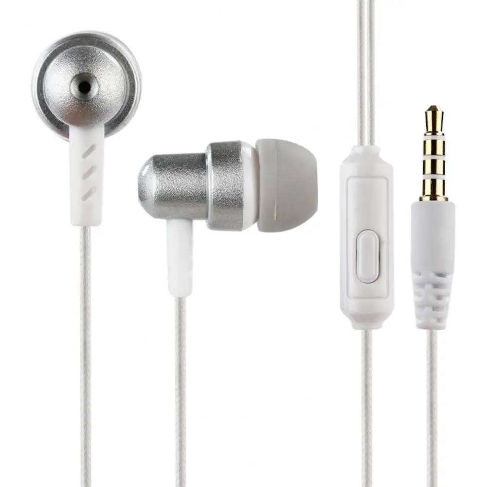 Bass Wired In-Ear Sports Headphones with Mic HIFI HD-compatible Sound High Frequency Braided Wired 3.5mm Headphones