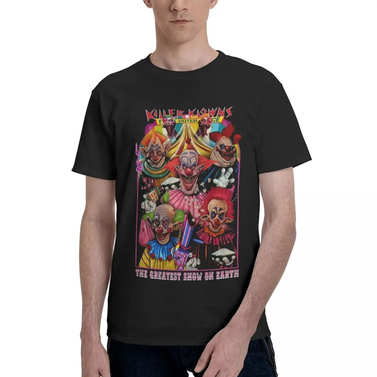 

KILLER KLOWNS GREATEST SHOW Movie Art 100% хлопок повседневные дышащие удобные милые забавные футболки Ugus забавная рубашка