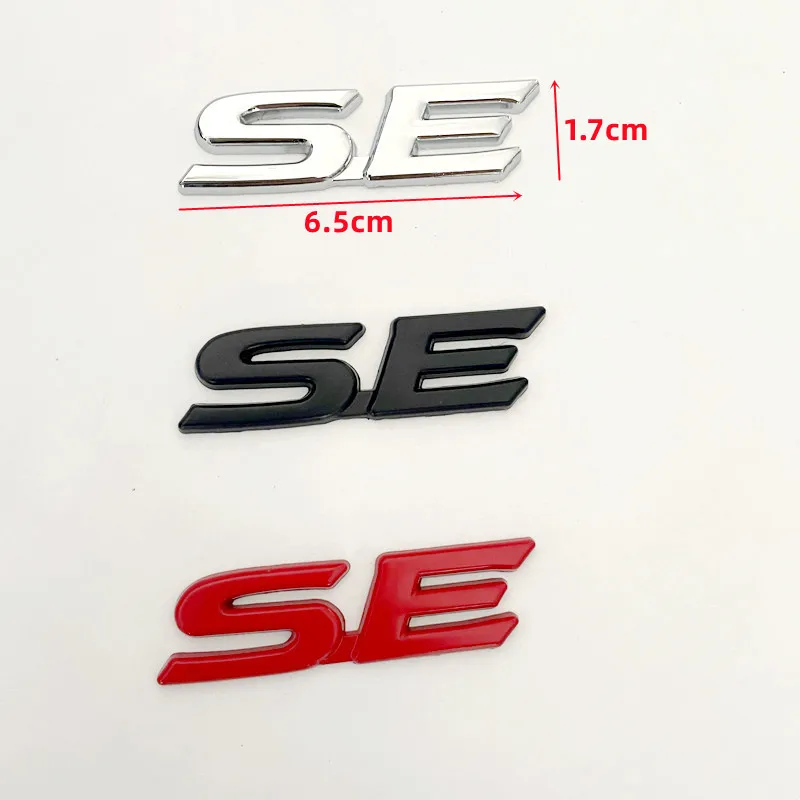 3D Metal SE XSE Logo Rear Trunk Emblem Badge Decals Sticker For Toyota Camry Sienna Highlander Corolla Car Styling Accessories - view 3