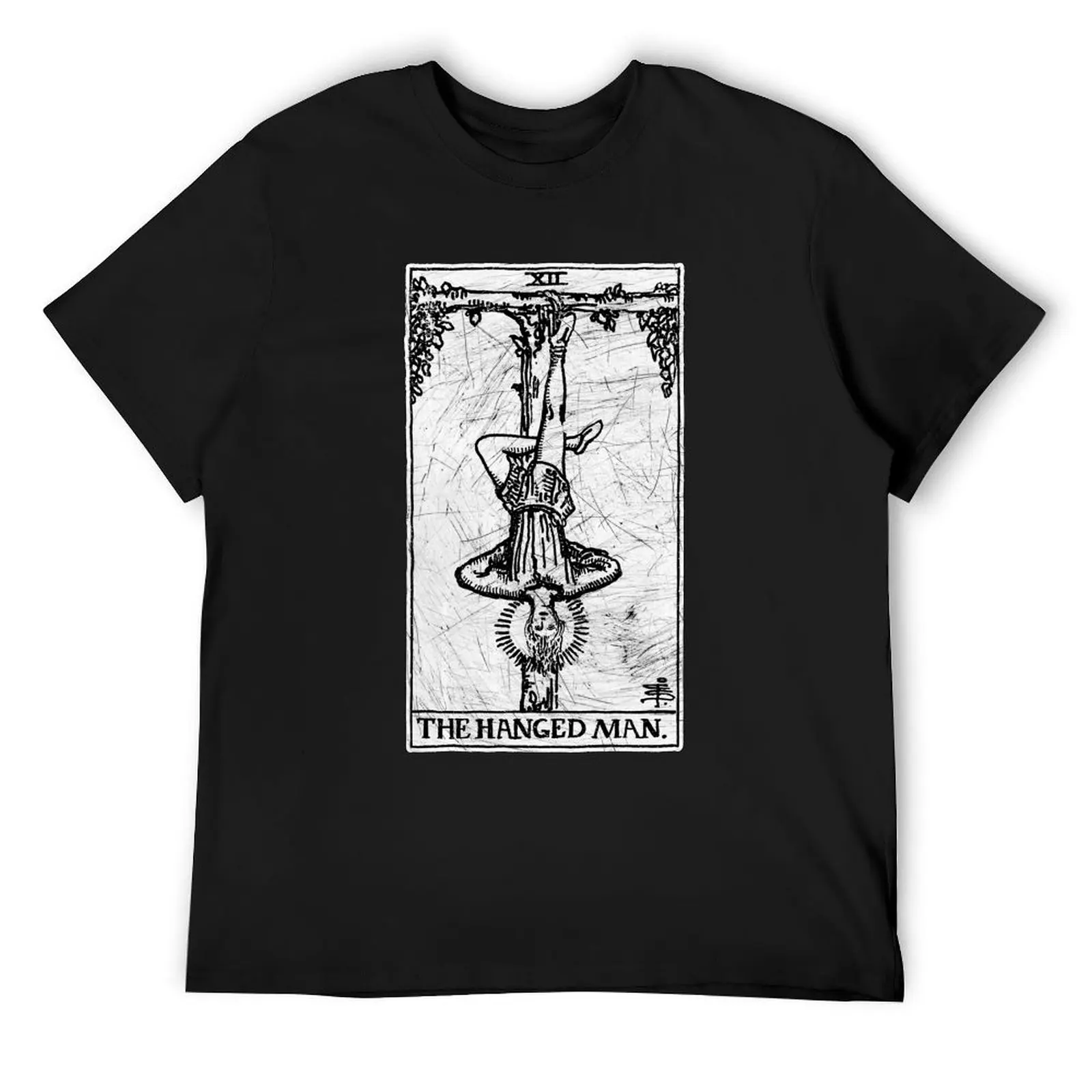 

The Hanged Man Tarot Card - Major Arcana - fortune telling - occult T-Shirt Luxury man custom shirt men t shirts high quality