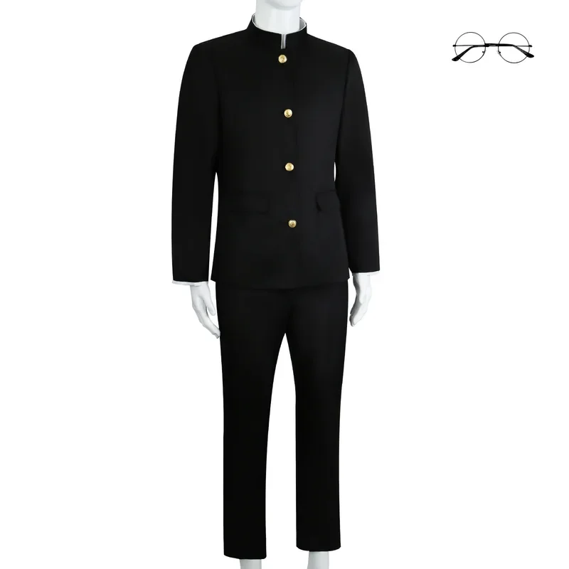 ZA01 Dandadan Ken Takakura disfraz de Cosplay gafas Okarun uniforme escolar chaqueta negra traje de Gakuran gafas Halloween WomenZa0 @