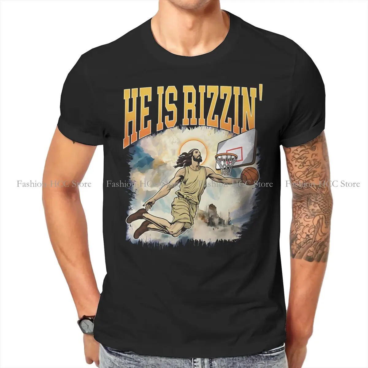 Special TShirt He Is Rizzin Meme Jesus Top Quality New Design Graphic  T Shirt Short Sleeve