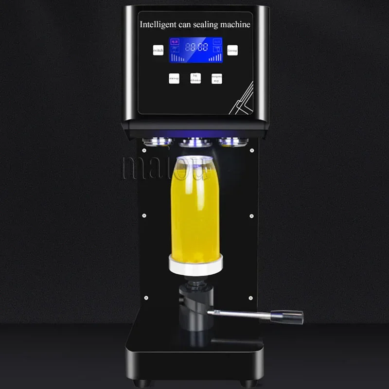 Commercial Automatic Intelligent Tin Can Sealing Machine Soda Sealer Cup Body Rotation Aluminum Beer Bottles Pet Jar Seamers