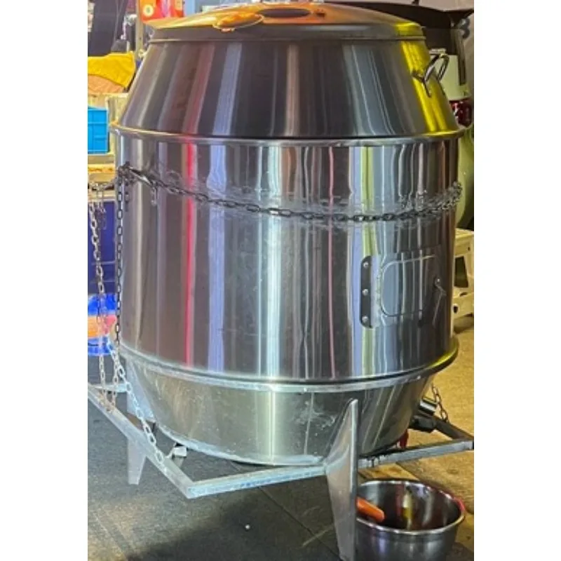 Commercial Double Layer Stainless Steel Gas Charcoal Roaster for Chicken Goose Duck Roasting Crispy Skin Cooking Oven 1PC