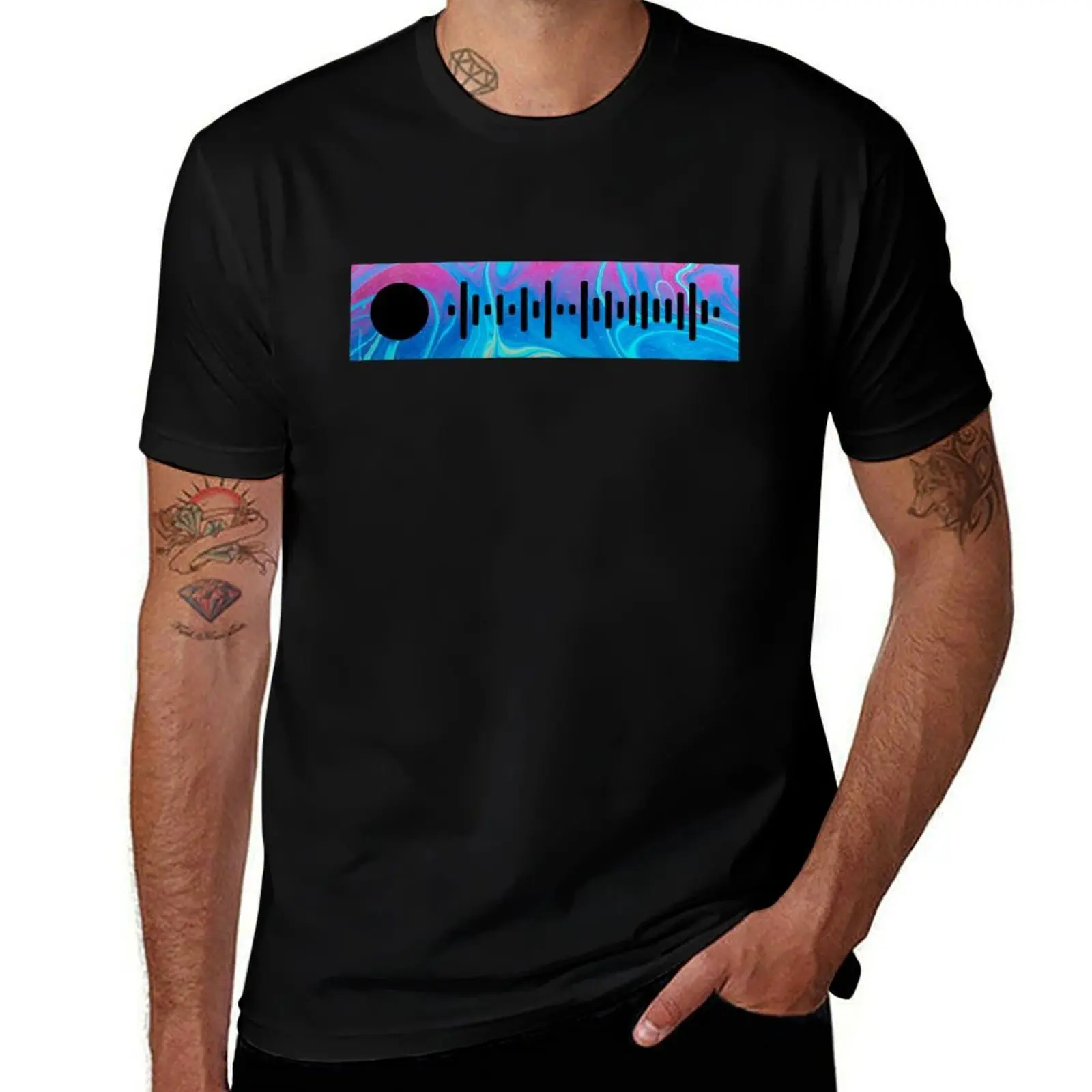 Heat Waves - Glass Animals Spotify Scan Code T-Shirt Durable Work Wear T-Shirt