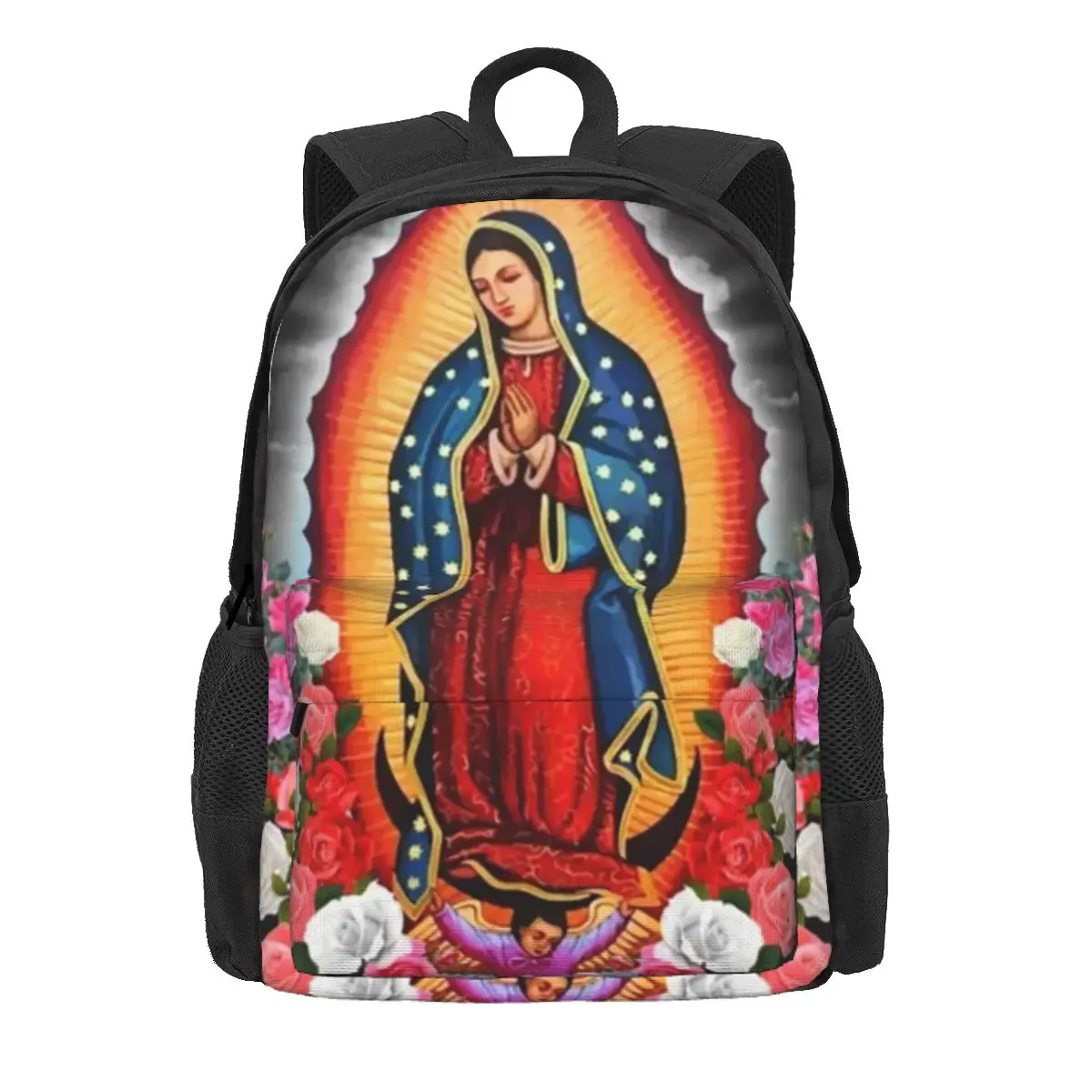 

Virgin Mary Of Guadalupe Mexico Catholic Saint Backpack Daypack Large Capacity BookBag School Bag Shoulder Bags for Men Women