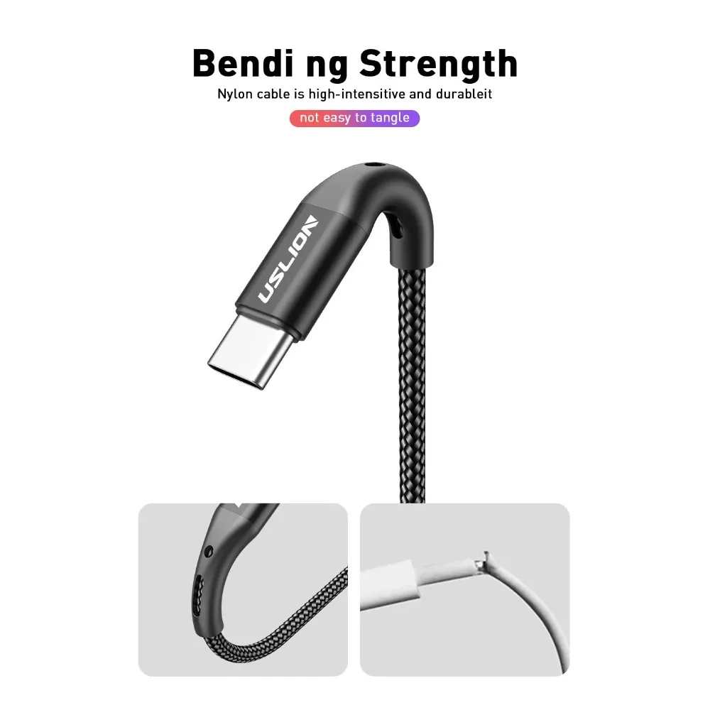 Data Cable USB Type C Cable Fast Charging High-Speed Micro USB Cable Braided Micro USB/Type C Fast Charging Wire