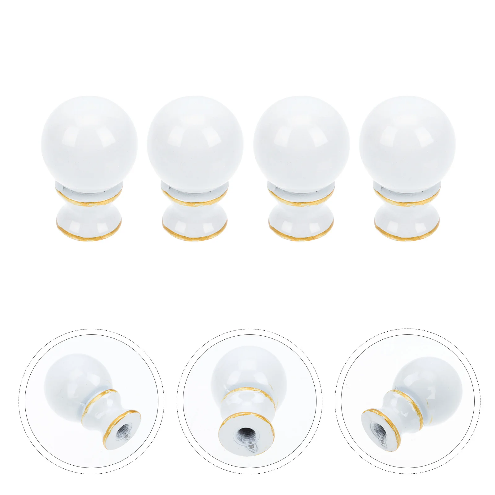 4Pcs Lamp Finial Retro Table Lamp Decoration Accessories for Floor Light Lampshade Holder Durable Decorative Knob