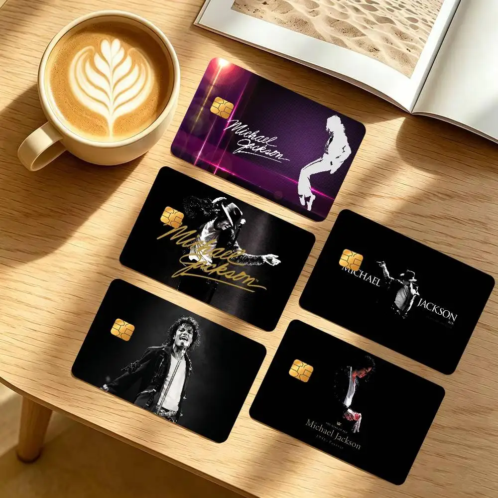 Singer Michael Jackson  Cartoon Credit Card Skin Stickers For Bank Card Bus Metro Card Sticker Waterproof Women Gift