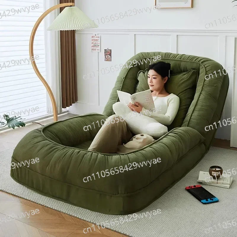 Dual Use Lounge Chair for Bedroom/living Room, Foldable Lazy Sofa Bed, Giant Tatami Lounge with Folding Design