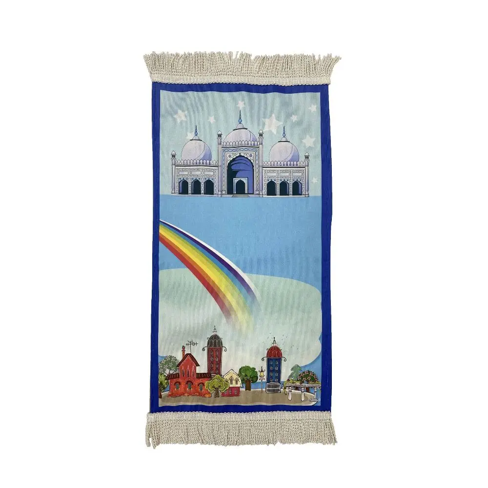 Hot Sale Children Prayer Mat Islamic سجادة Muslim Kids Prayer Rug Carpet Mashallah مَا شَاءَ ٱللَّٰهُ Speaker Blanke