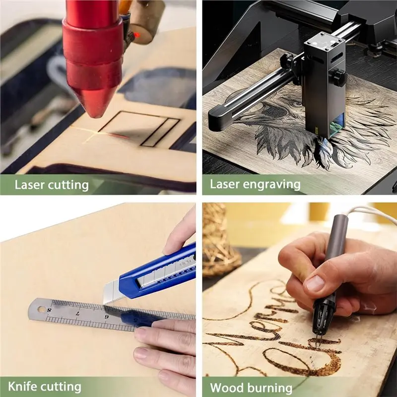 

【ELECTRONIC-ACCESSORIES】For Crafts 12 Pack Basswood Sheets 1/8 X 12 X 12 Inch Unfinished Wood For Cutting, Engraving& Burning