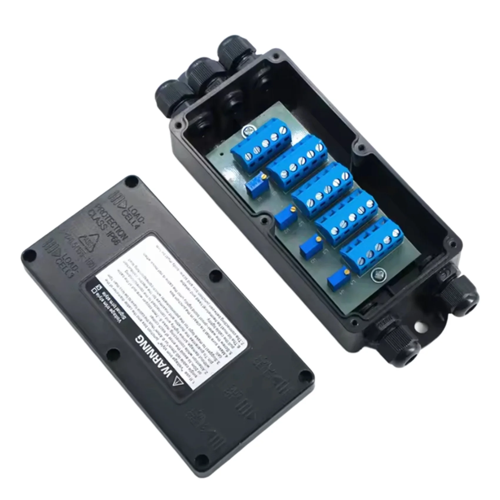 【ORNAMENT】2X 4 In 1 Load Cell Shell Junction Box Amplifier,With Multiple Protections Connection: 1-4 Sensors,Belt Weighing Tower