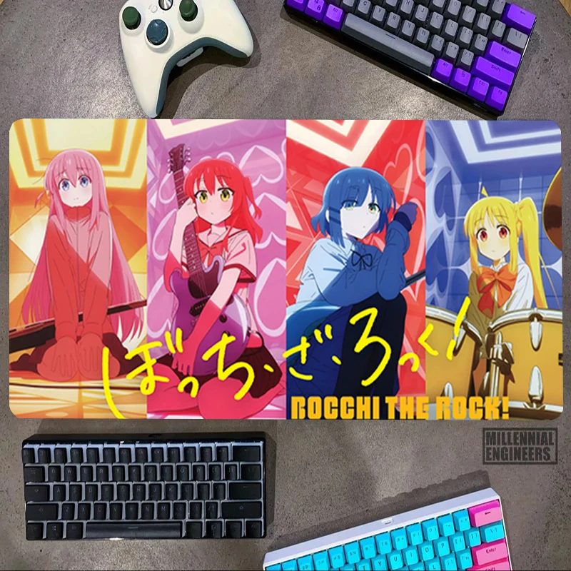 

Коврик для мыши BOCCHI THE ROCK, Аниме Коврик для мыши премиум-класса, игровые коврики для клавиатуры, большой коврик для мыши, офисные аксессуары для геймеров