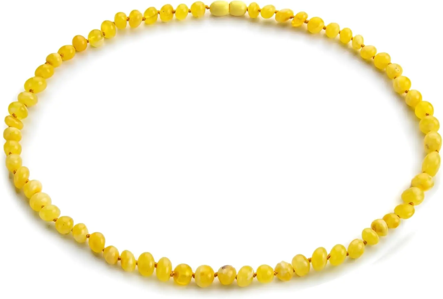 

Ожерелье из балтийского янтаря Amber Guru для женщин и мужчин (подлинное, сертифицированное) - 17,7 дюймов, полированные бусины - ручная работа, унисекс.