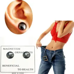 1 Pair Magnetic Slimming Earrings Slimming Patch Lose Weight Magnetic Health Jewelry Magnets Of Lazy Paste Slim Patch