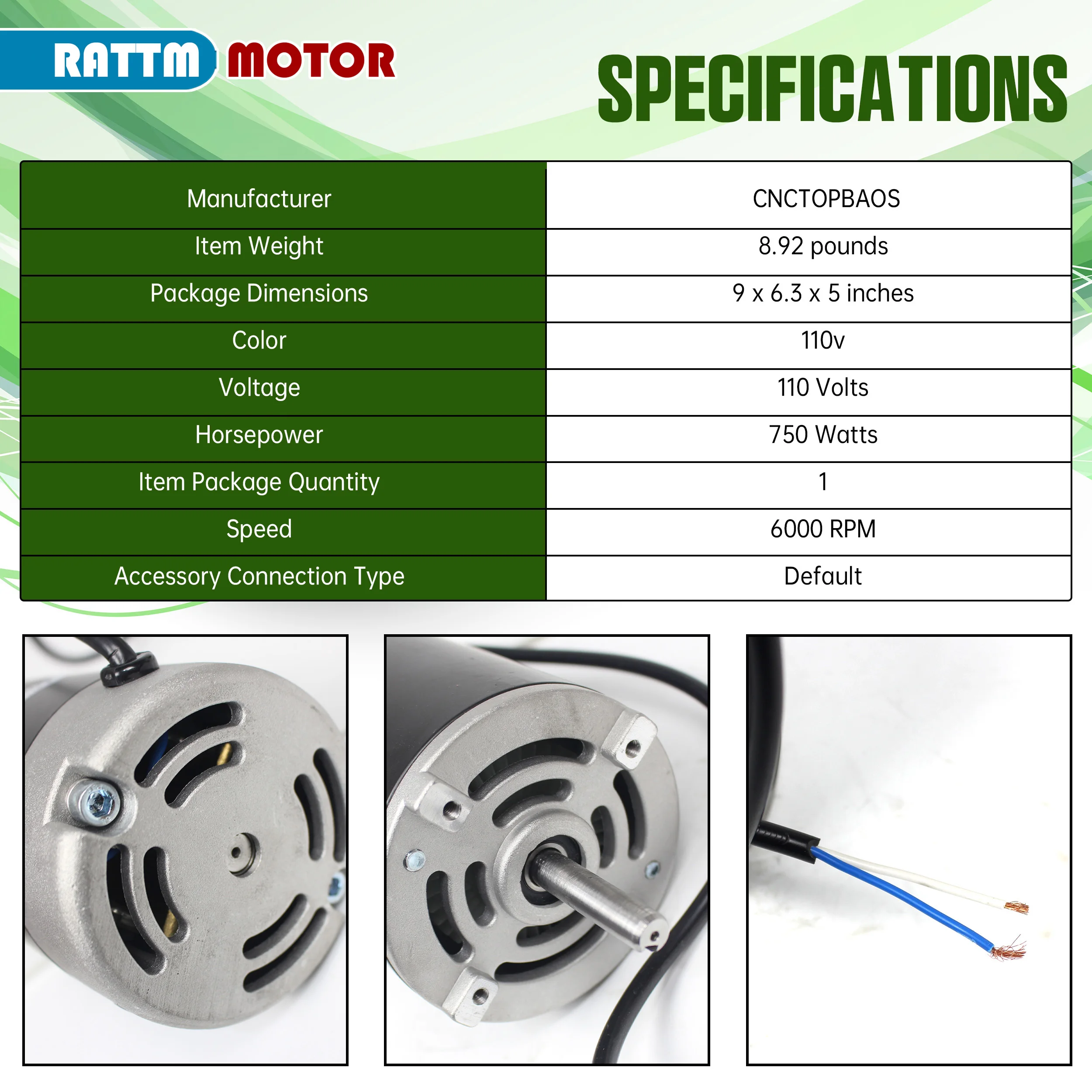 【EU Stock】High Torque 550W 750W 6000RPM Brushed DC Motor 220V For CJ 0618 / CD210 / WM210 Mini Lathe Part Accessories